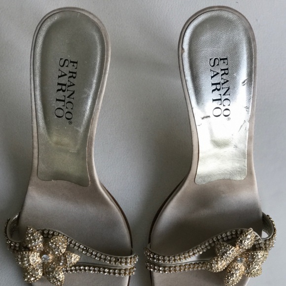 {Franco Sarto} - Embellished Gold Slides - Picture 3 of 7
